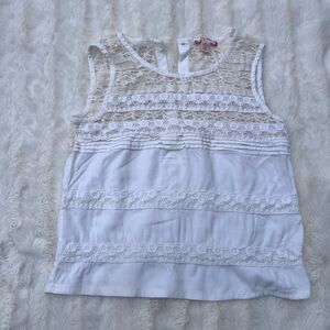 Arizona Ruby & Bloom Sleeveless Lace Tank Top Girls Size M (8-10)